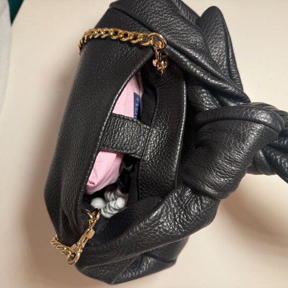 Cuyana Mini Bow Bag, Black Leather! Gold Hardware, Barely used! - Picture 5 of 7